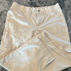 Lee Relaxed Fit Cargo Pants Womens 8 Medium Khaki Stretch Utility Pockets